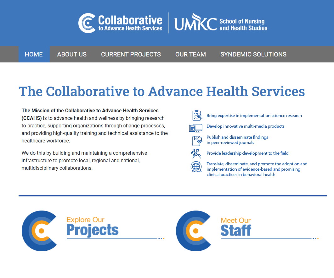 CCAHS New Website Home