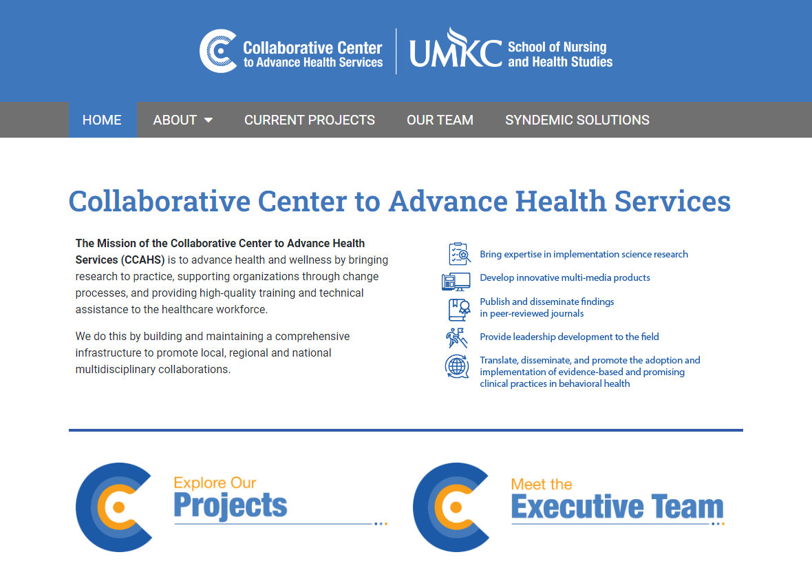 CCAHS New Website Home